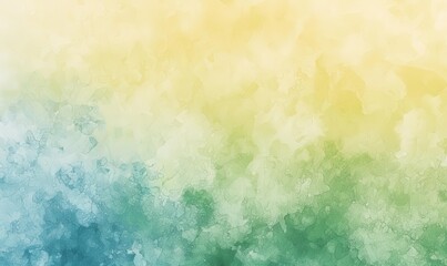 Abstract Watercolor Background with Yellow, Green and Blue Gradient