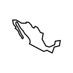 Mexico map icon. Mexico outline map. Simple icon design. Vector illustration