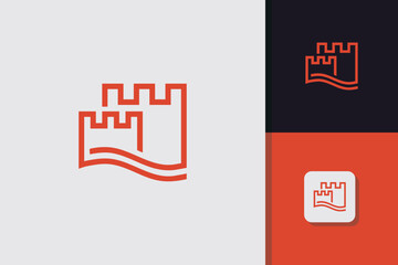 castle fortress logo design vector template © superbejo