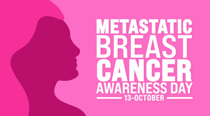 Metastatic Breast Cancer Awareness Day background or banner design template is observed every year in October. Holiday concept. Template for card, poster, placard, template. eps 10