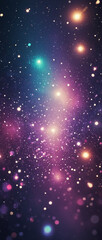 Obraz premium Abstract bokeh galaxy, phone wallpaper, phone background