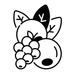 Berries icon. berries, berry, fruit, fresh, cranberry, raspberry, blueberry, food, organic, healthy. Vector icon illustration