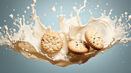 oreao biscuits with milk splash on air. --chaos 20 --ar 16:9 --stylize 250 --v 5.2 Job ID: 53df3c36-6591-40c4-84f7-06bfe84d206d