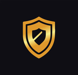 Shield logo design vector template. Security, protection, privacy concept