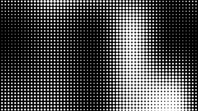 4k Abstract dynamic with white dots round on netoworking connect transparent background (alpha channel). Motion modern animation. Trendy wavy banner , Texture halftone Dotted animated gradient