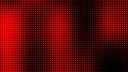4k Abstract dynamic with red dots round on netoworking connect transparent background (alpha channel). Motion modern animation. Trendy wavy banner , Texture halftone Dotted animated gradient