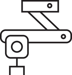 Robotic Arm Line Icon