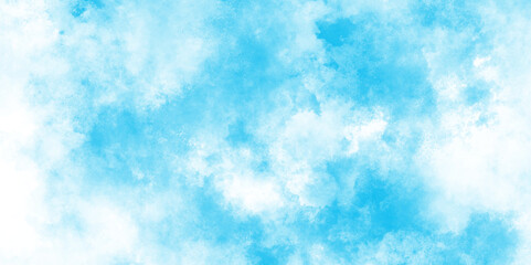 blue watercolor painting textured cloudy blue sky background, Natural Blue sky watercolor background texture for cover design, Grunge abstract cloudy blue smog texture art design.