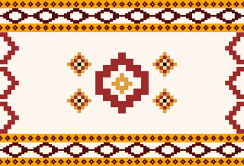 abstract Traditional geometric ethnic fabric pattern ornate elements with ethnic patterns design for textiles, rugs, clothing, sarong, scarf, batik, wrap, embroidery, print, curtain, carpe