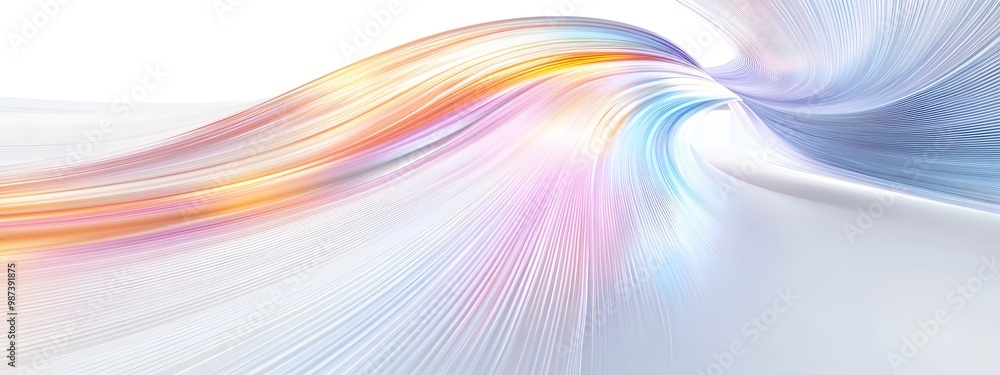 Poster circularly polarized light wave vibrant 3d rendering of fluid electromagnetic swirls