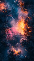 Vibrant Fantasy Aerial View of Cosmic Landscape