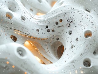 Abstract AI Components in Close-Up Merging Patterns