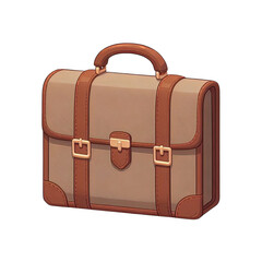 Briefcase isolated on transparent background