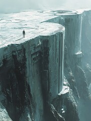 Minimalist Sci-Fi Landscape with Futuristic Structures