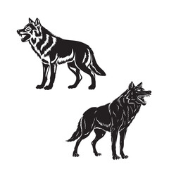 Fototapeta premium wolf silhouette