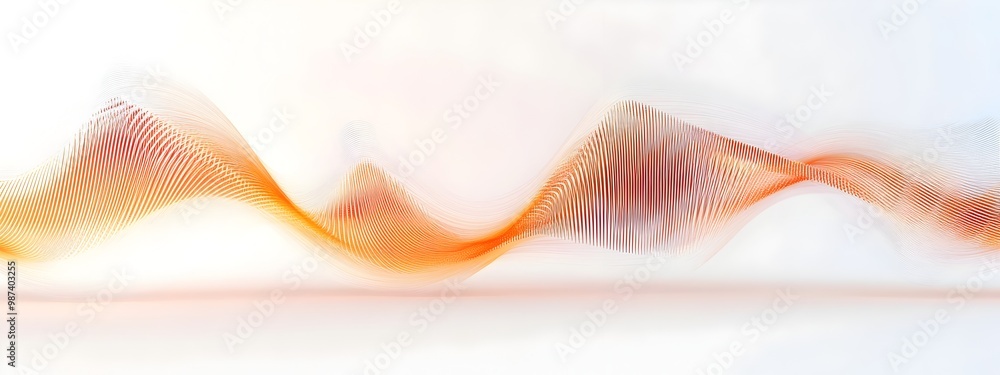 Poster elegant light wave with frequency comb abstract backdrop