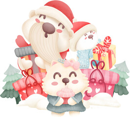 christmas day watercolour element