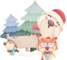 christmas day watercolour element