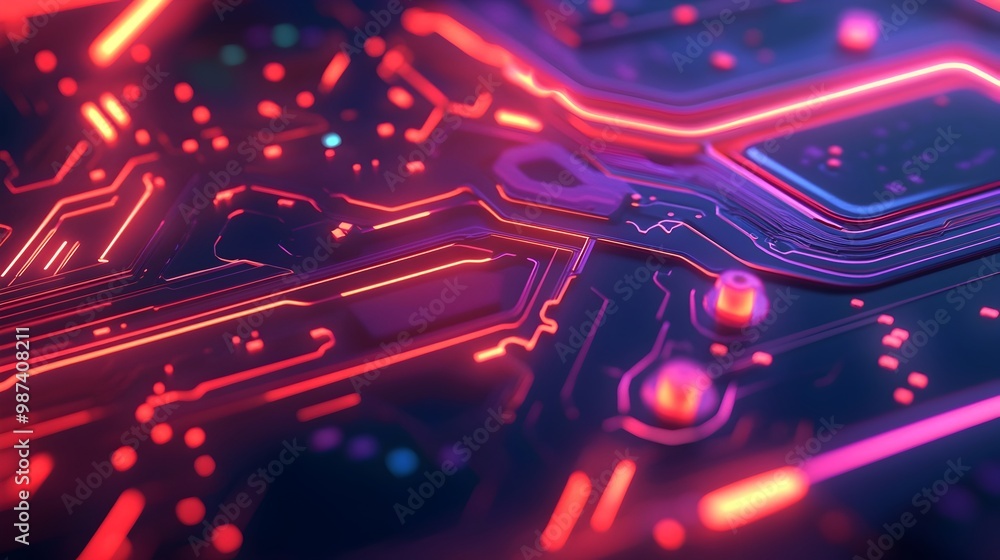 Poster flexible graphene based circuits with translucent and bendable electronic components futuristic