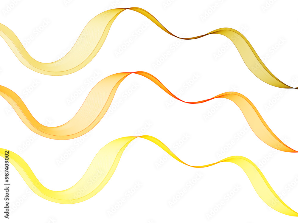 Poster set of abstract waves. vector graphics. layout for advertising. presentation template. eps 10