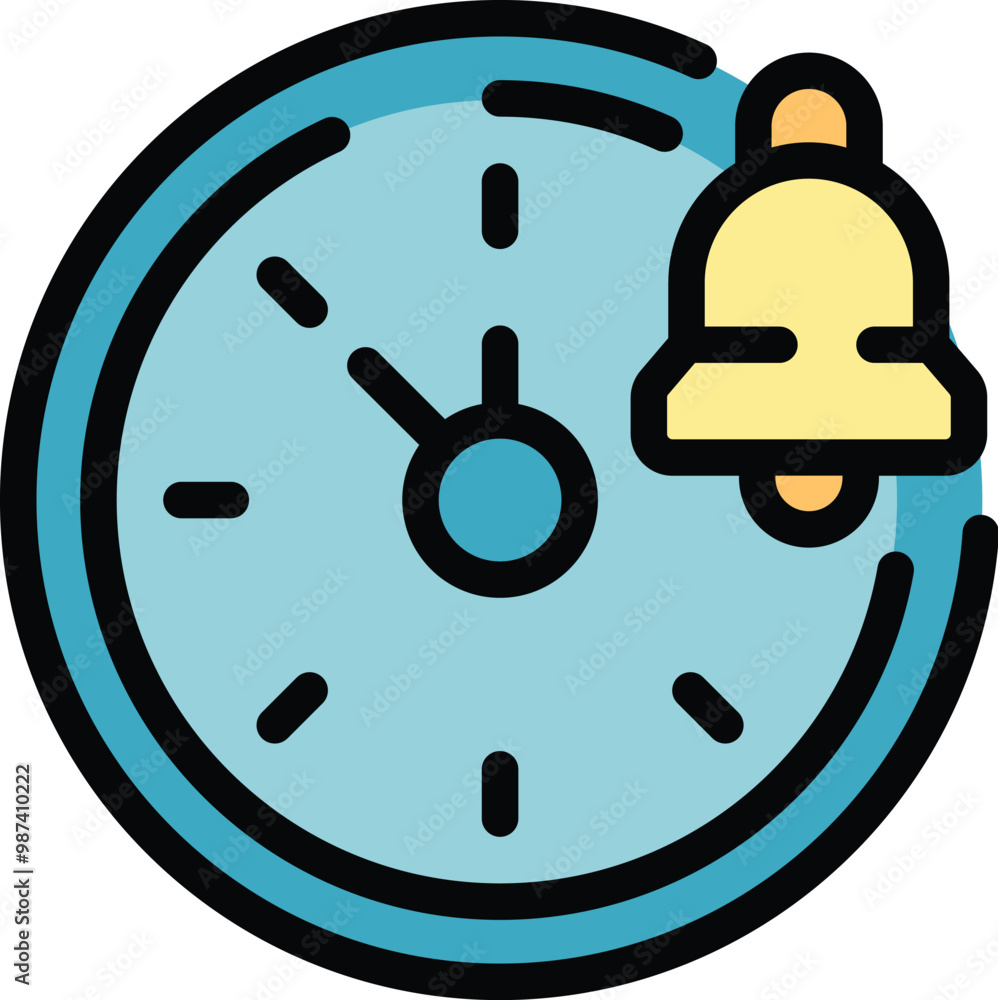 Aufkleber alarm clock is ringing, indicating it's time to wake up or that a scheduled event is approaching