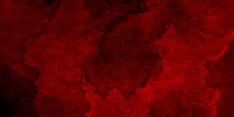 red polished stained watercolor background,  old style dark red grunge texture, watercolor background wallpaper with clouds. Red particles explosion on black background graphics pattern.	