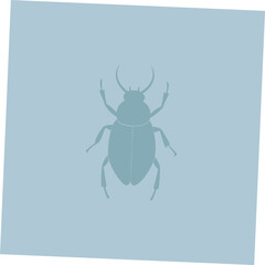 A vibrant and detailed vector art illustration of a Rhino Beetle, highlighting its unique horned structure and sturdy body, ideal for insect-themed designs and educational purposes.