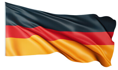 Naklejka premium German flag waving with a transparent background.