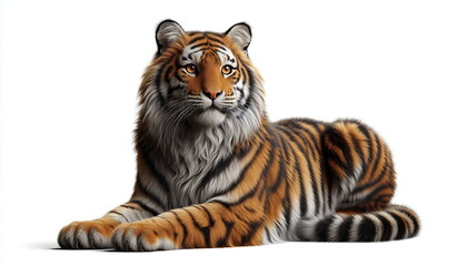 Obraz premium Adorable Little Tiger ,Happy , White Background