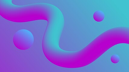 Fluid Neon 3D Shapes Background