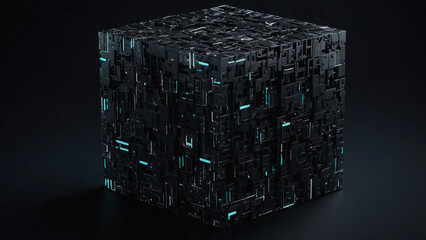 Glowing Cyber Cube