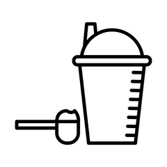Protein Shake line icon