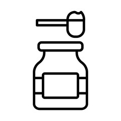 Protein Powder line icon