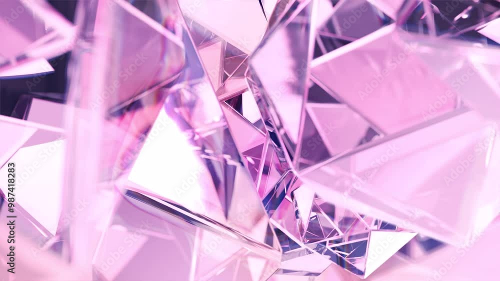 Aufkleber modern background with polygonal crystals. a geometric pink-gold surface designed in abstract 3d. lo