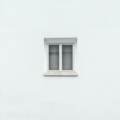 White window on a white wall