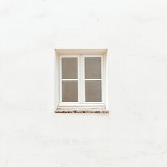 Fototapeta premium White window on wall