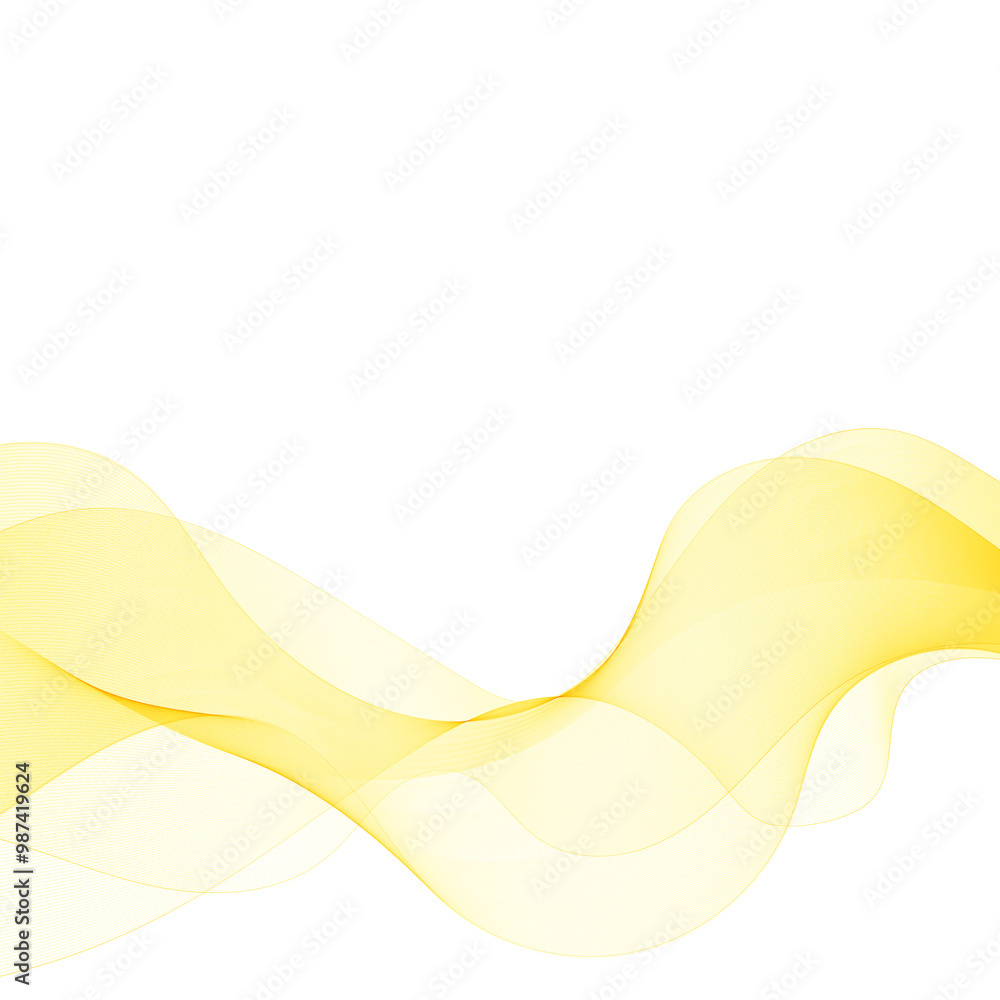 Wall mural abstract vector wave. background for presentation. advertising banner. yellow wave. eps 10