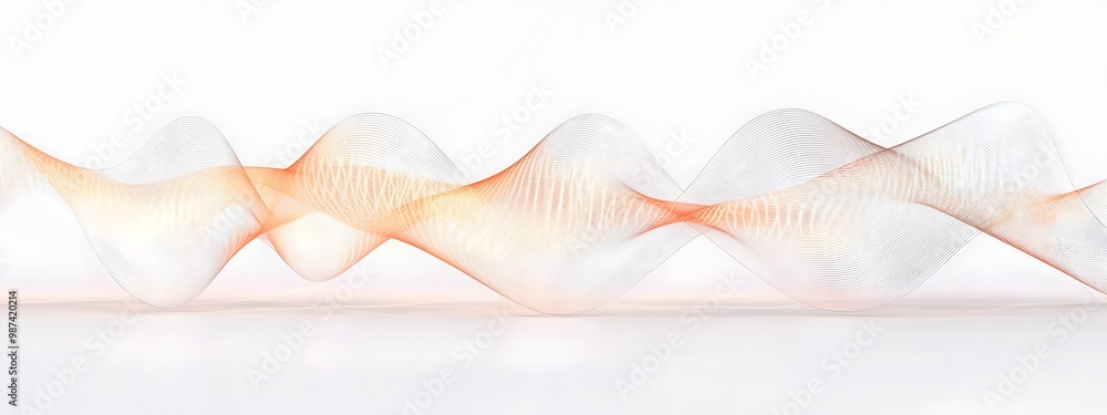Poster light wave displaying kerr effect elegant abstract waveform visualization