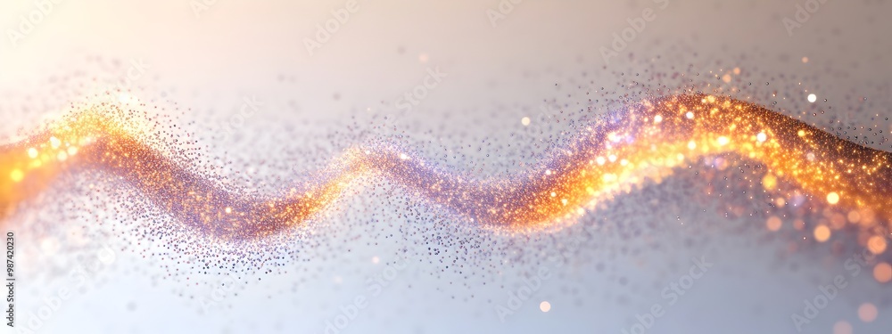 Poster light wave composed of photons elegant 3d render of dynamic fluid motion and luminous gradients