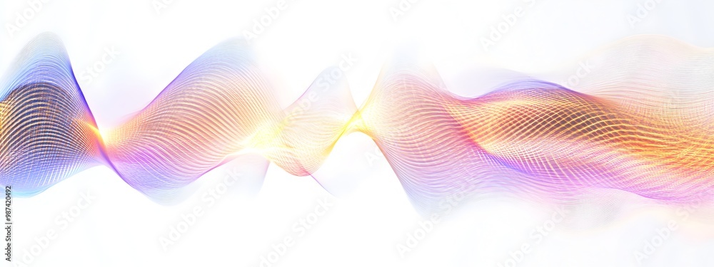Aufkleber light wave interaction with metamaterials vibrant abstract digital