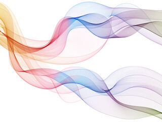 Abstract vector wave background. Colored waves design element. Curved lines isolated on white background. Eps 10