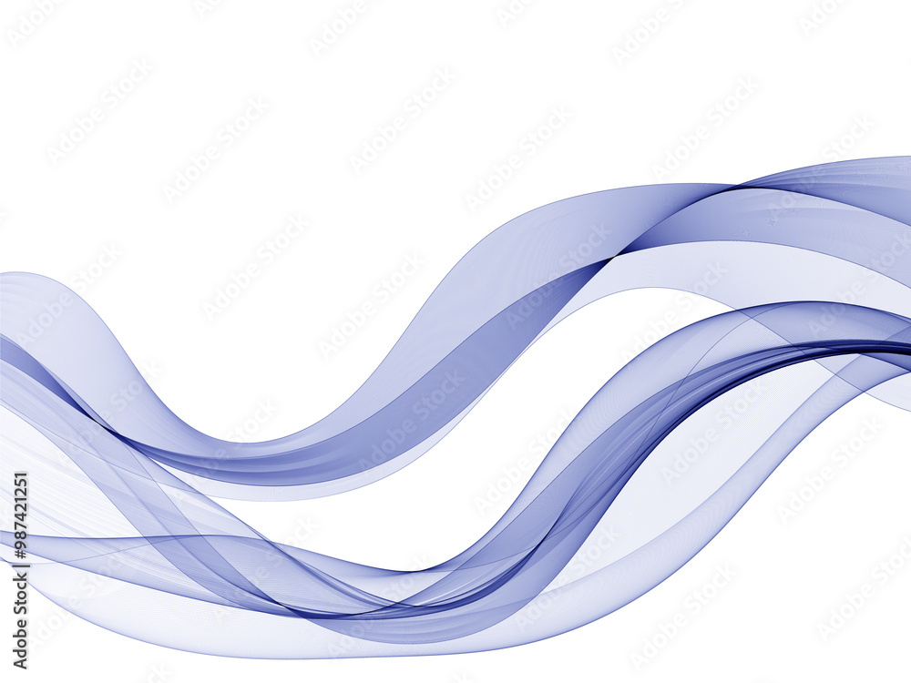 Sticker blue wave. abstract vector graphics. eps 10