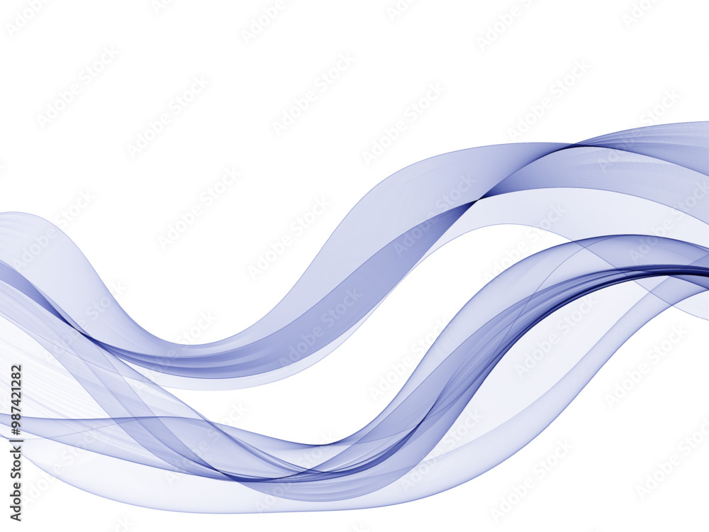 Sticker blue wave. abstract vector graphics. eps 10