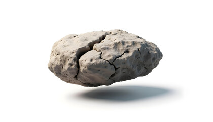 3d stone crack white background 4