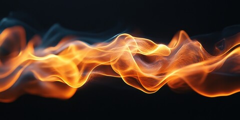 Close-up of Captivating Burning Flames with Orange Hue