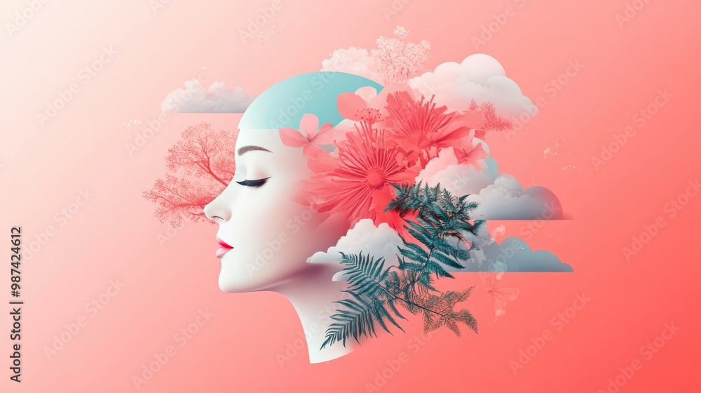 Aufkleber a website banner illustration, featuring a captivating image and compelling text to attract users.