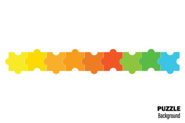 Nine pieces puzzle infographic. Puzzle pieces vector set. Puzzle jigsaw on white background. Set of puzzle pieces. Vector illustration