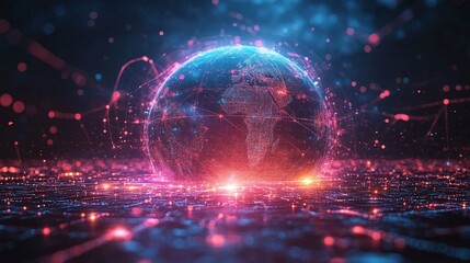 Obraz premium digital illustration of the earth from space 