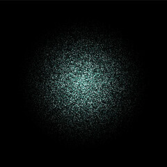 A splash of blue glitter on a black background. Vector illustration. Eps 10