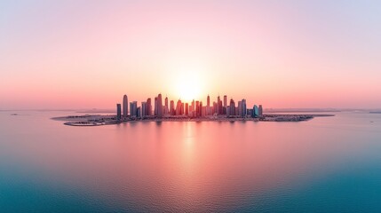 Fototapeta premium Doha at Sunset